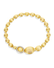 Carica l&#39;immagine nel visualizzatore di Gallery, Bracciale &quot;IVY&quot; con boules grandi in oro e diamanti incise a mano