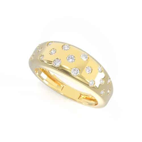 Anello in oro 18 kt con diamanti bianchi