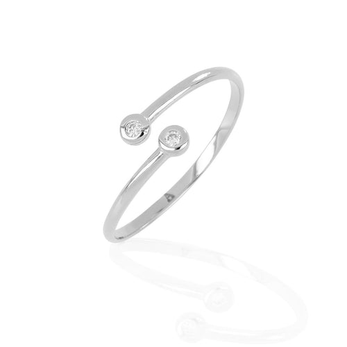 Anello in oro bianco con diamanti