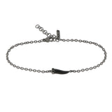 BRACCIALE CON CORNETTO MINI SMALTATO NERO E DIAMANTI BLACK