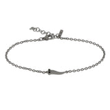 BRACCIALE CON CORNETTO MINI IN TITANIO E DIAMANTI BLACK