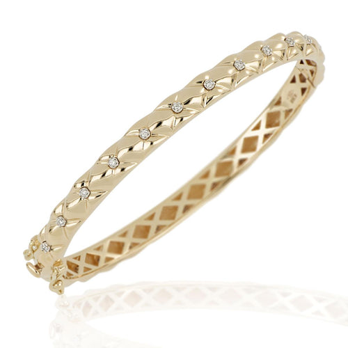 Bracciale Schiava in oro 18kt con diamanti bianchi naturali