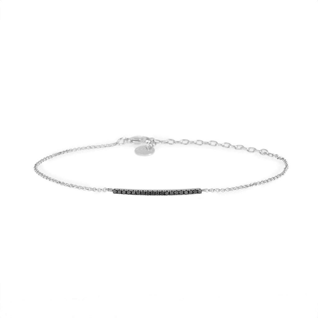 Bracciale Tennis con Diamanti Neri