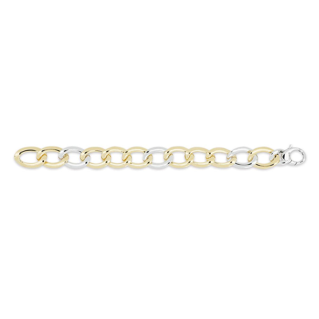 Bracciale in oro giallo e bianco 18kt