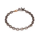 MANO J BRACCIALE UOMO IN TITANIO CON CHIUSURA IN ORO ROSSO 9KT