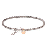 BRACCIALE UOMO SCOOBYDOO IN TITANIO CON CORONA IN ORO ROSSO 9 KT