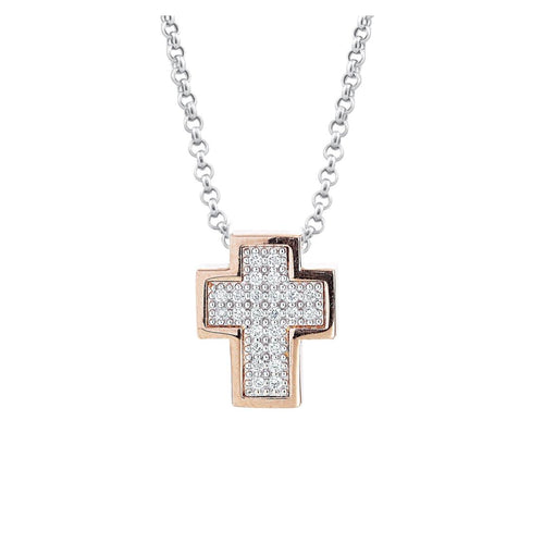 Collana croce con Diamanti