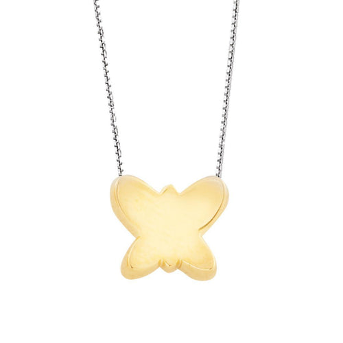 Artlinea Collana Farfalla in oro giallo lucido 18kt