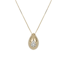 Carica l'immagine nel visualizzatore di Gallery, Collana Goccia in oro 18kt con pavé di diamanti