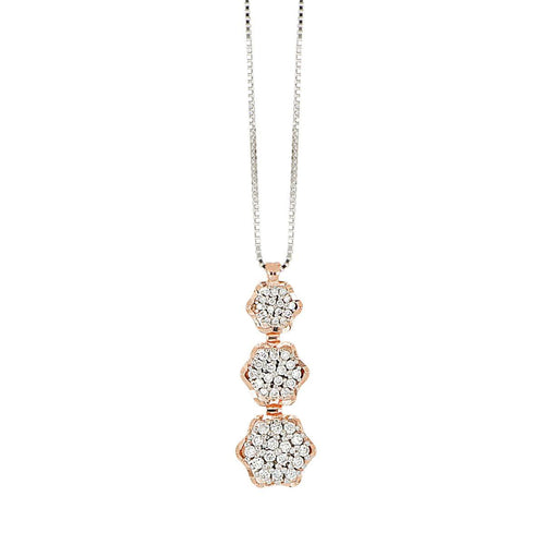 Artlinea collana con pendente a motivo floreale