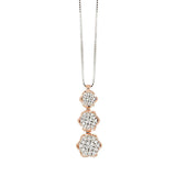 Artlinea collana con pendente a motivo floreale