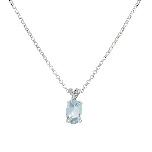 Collana in acquamarina e diamanti