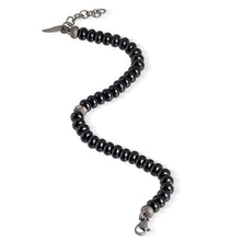 Carica l'immagine nel visualizzatore di Gallery, BRACCIALE UOMO IN TITANIO, ONICE OPACA E DIAMANTI BLACK DA 3 PUNTI