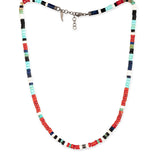 COLLANA UOMO DISCHETTI IN TITANIO, PIETRE DURE E DIAMANTI BLACK DA 3 PUNTI