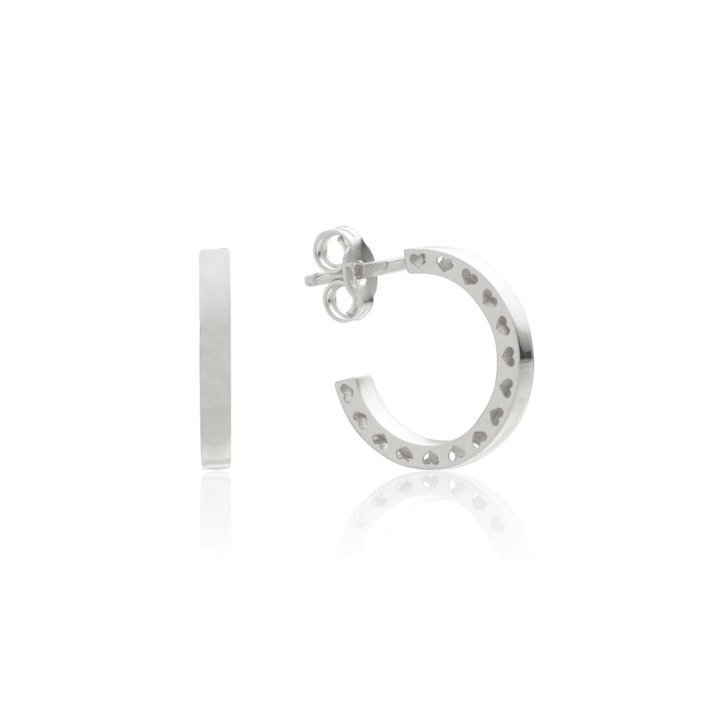 Orecchini Cerchio Oro Bianco 12 mm