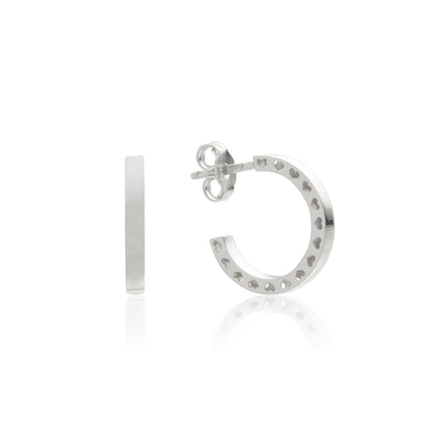 Orecchini Cerchio Oro Bianco 12 mm