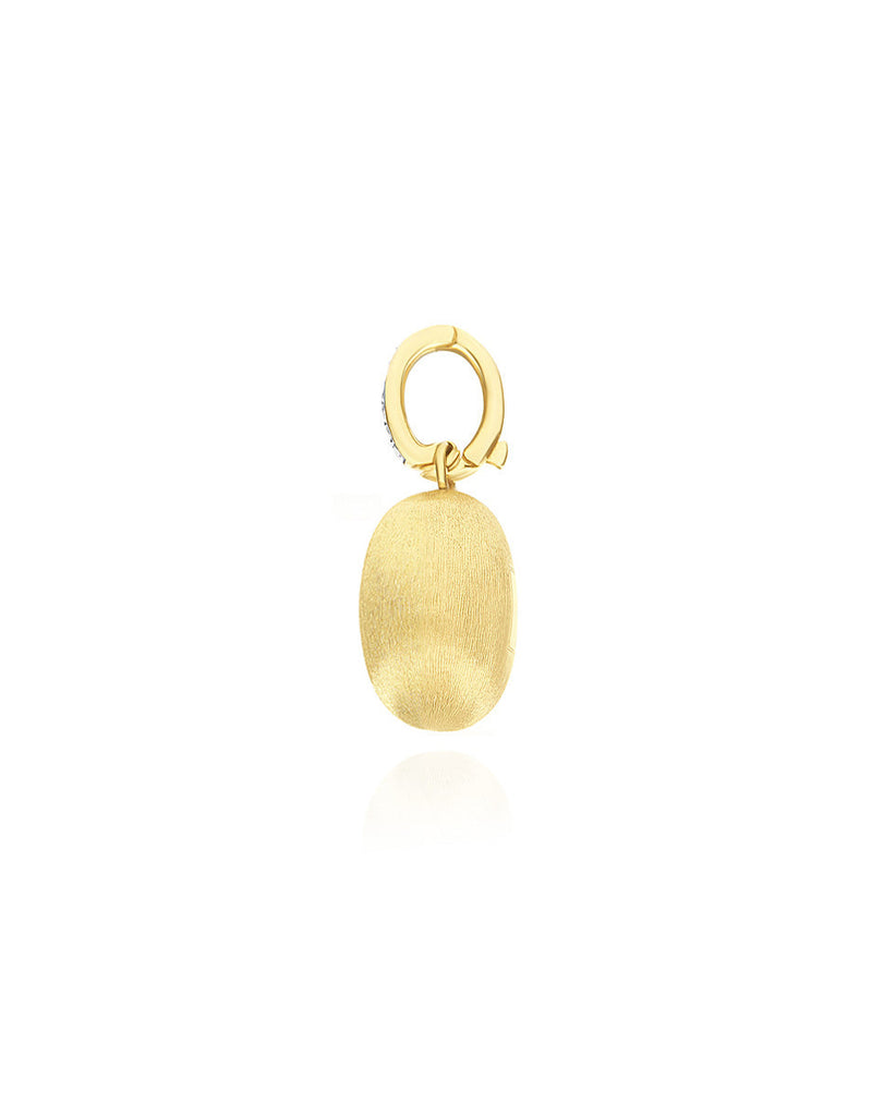 Charm "Boules" in oro inciso e diamanti (piccolo)