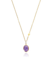 Carica l&#39;immagine nel visualizzatore di Gallery, Charm Violetta &quot;Boules&quot; in oro inciso, diamanti, lepidolite e madreperla (medio)