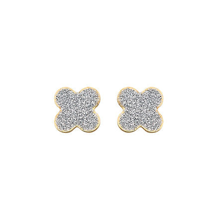 Orecchini in Oro giallo 375‰ con smalto glitter