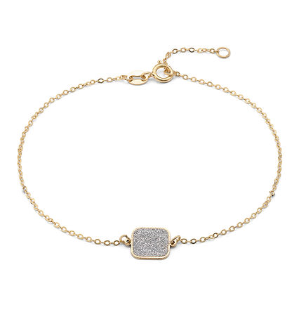 Bracciale in Oro giallo 375‰ con smalto glitter