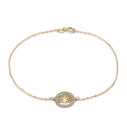 Bracciale in Oro giallo 375‰ con smalto glitter