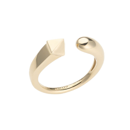 Anello aperto a goccia con Stud