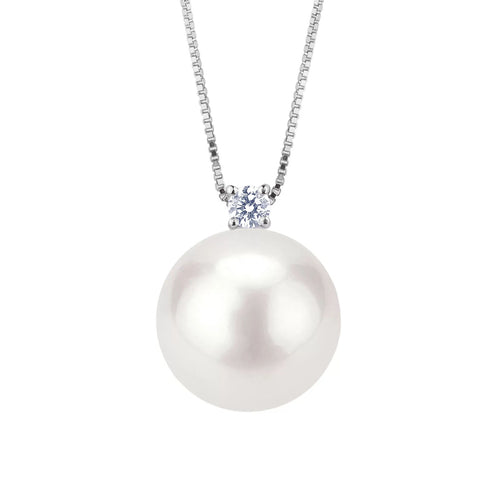 COLLANA PERLA AUSTRALIANA E DIAMANTE
