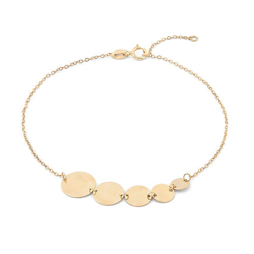 Bracciale in Oro Giallo 375‰ con elementi a cerchi