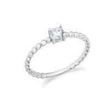 Anello in Oro bianco 375‰ con zircone