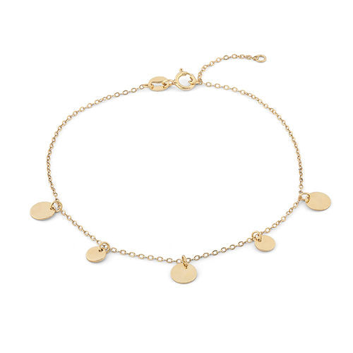 Bracciale in Oro Giallo 375‰ con charm a cerchio