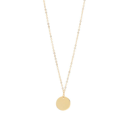 Girocollo in Oro Giallo 375‰ con Pendente Tondo