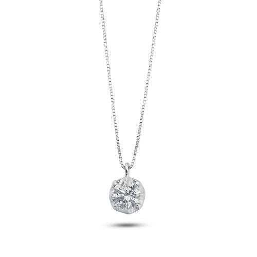 Girocollo Luce in Oro 750% e Zircone Bianco Ø5