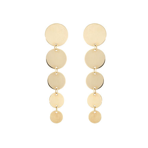 Orecchini in Oro Giallo 375‰ con Cerchi Pendenti