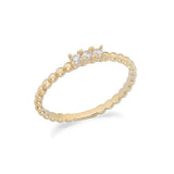 Anello Trilogy in Oro Giallo 375‰ con zirconi