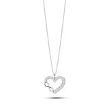 Girocollo in Oro 750% Cuore Infinito e Zirconi Bianchi