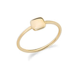 Anello in Oro Giallo 375‰ con quadrato bombato