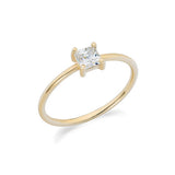 Anello in Oro Giallo 375‰ con zircone taglio princess