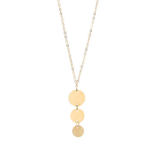 Girocollo in Oro Giallo 375‰ con Pendente a Cerchi