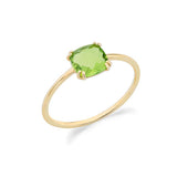 Anello in Oro giallo 375‰ con cristallo peridot