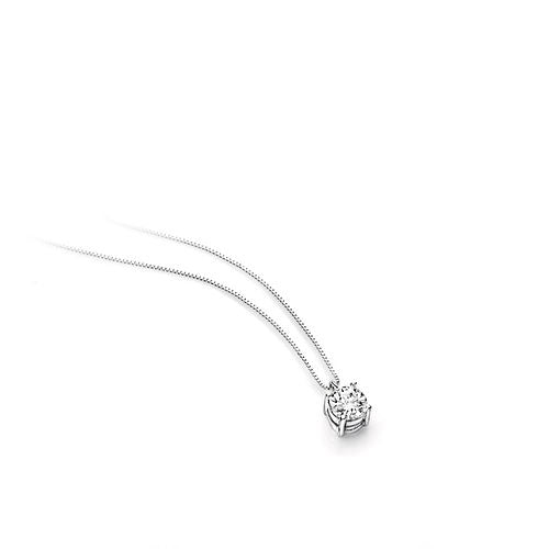 Girocollo in Oro Bianco 750% e Zircone