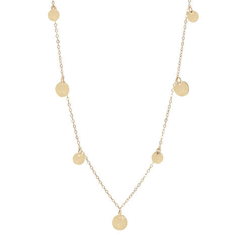 Girocollo in Oro Giallo 375‰ con charm a cerchio