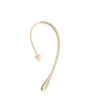 Orecchino ricurvo con goccia d'oro - misura media