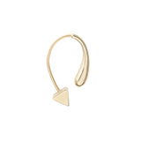 Orecchino ricurvo con goccia d'oro - misura mini