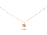 Collana oro rosa 18kt “quadrifoglio” & diamanti bianchi