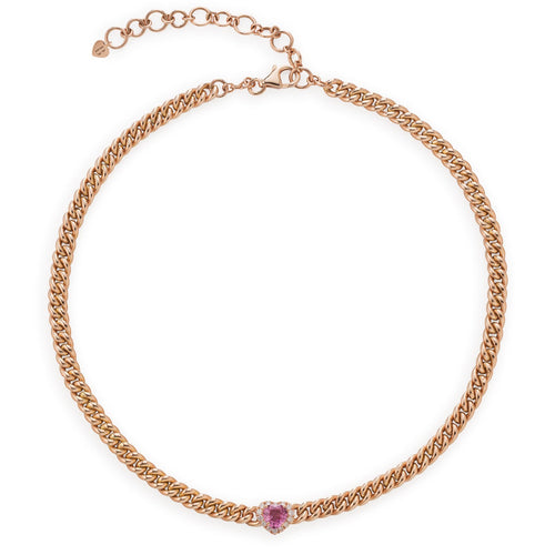 Collana Buonocore Oro Rosa Zaffiro